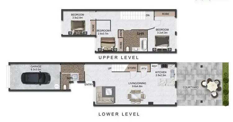 Floorplan of Homely townhouse listing, 189/20 Binya Avenue, Tweed Heads NSW 2485