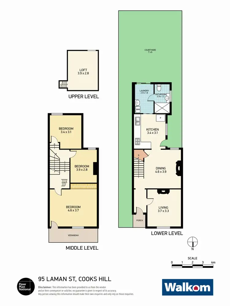 Floorplan of Homely terrace listing, 95 Laman Street, Cooks Hill NSW 2300
