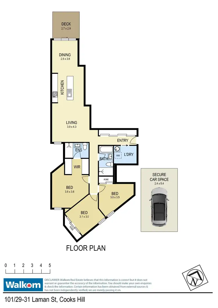 Floorplan of Homely apartment listing, 101/29-31 Laman Street, Cooks Hill NSW 2300