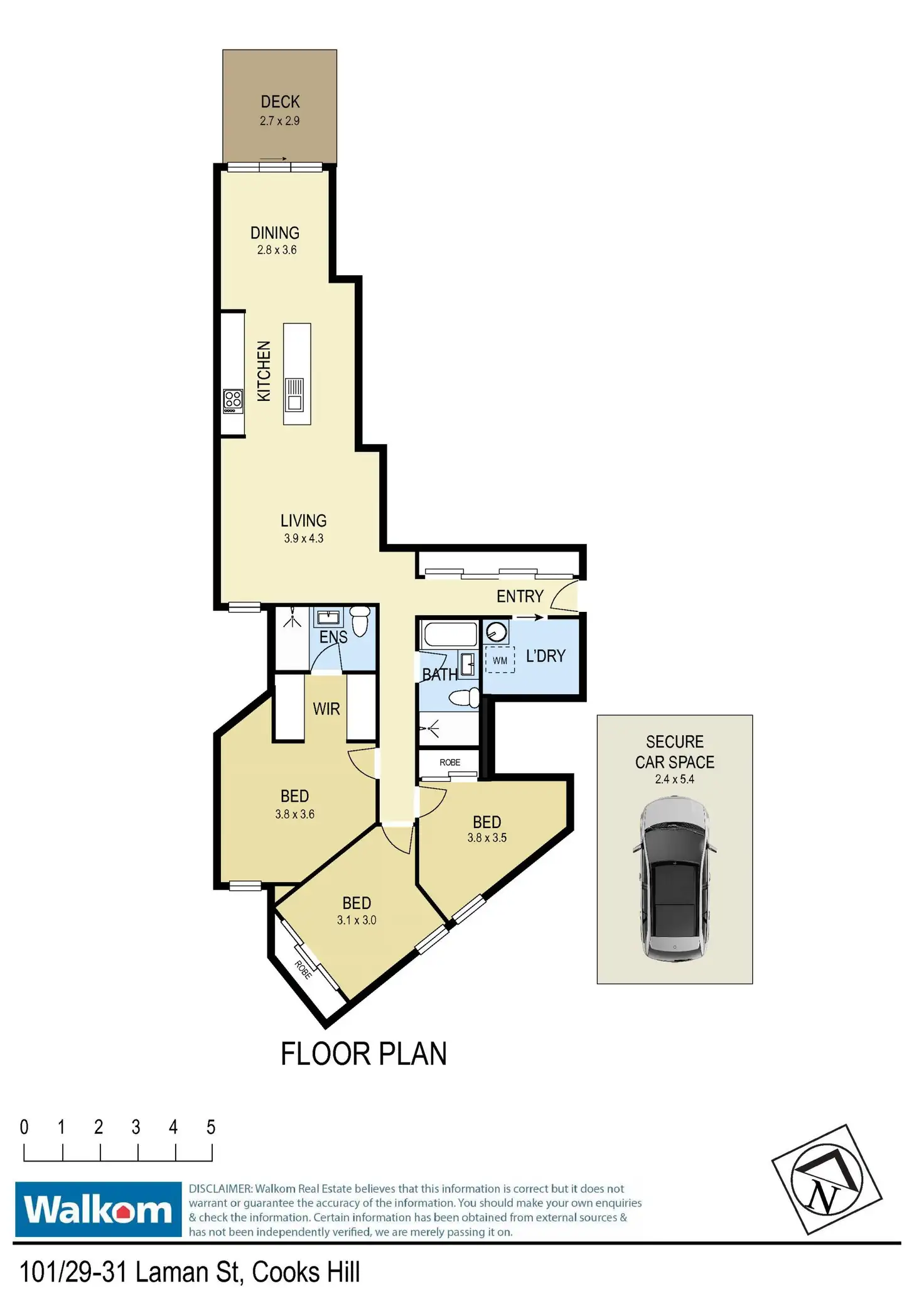 Floorplan of Homely apartment listing, 101/29-31 Laman Street, Cooks Hill NSW 2300
