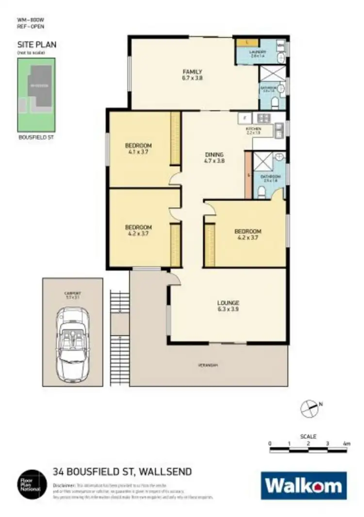 Floorplan of Homely house listing, 34 Bousfield Street, Wallsend NSW 2287