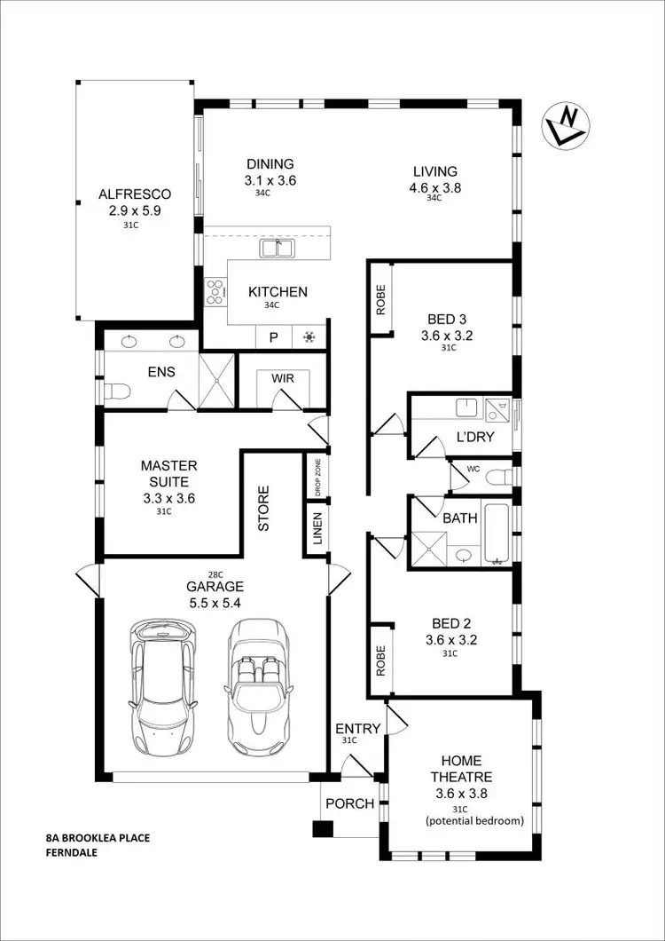 Floorplan of Homely house listing, 8A Brooklea Place, Ferndale WA 6148