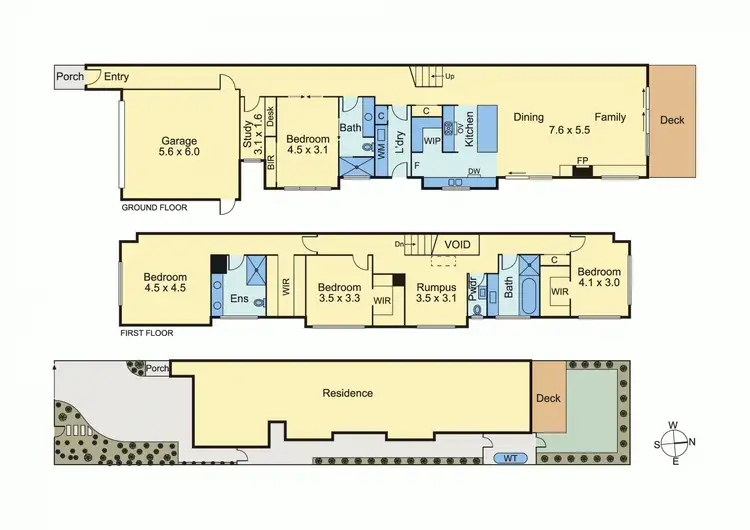 Floorplan of Homely townhouse listing, 327B South Road, Brighton East VIC 3187