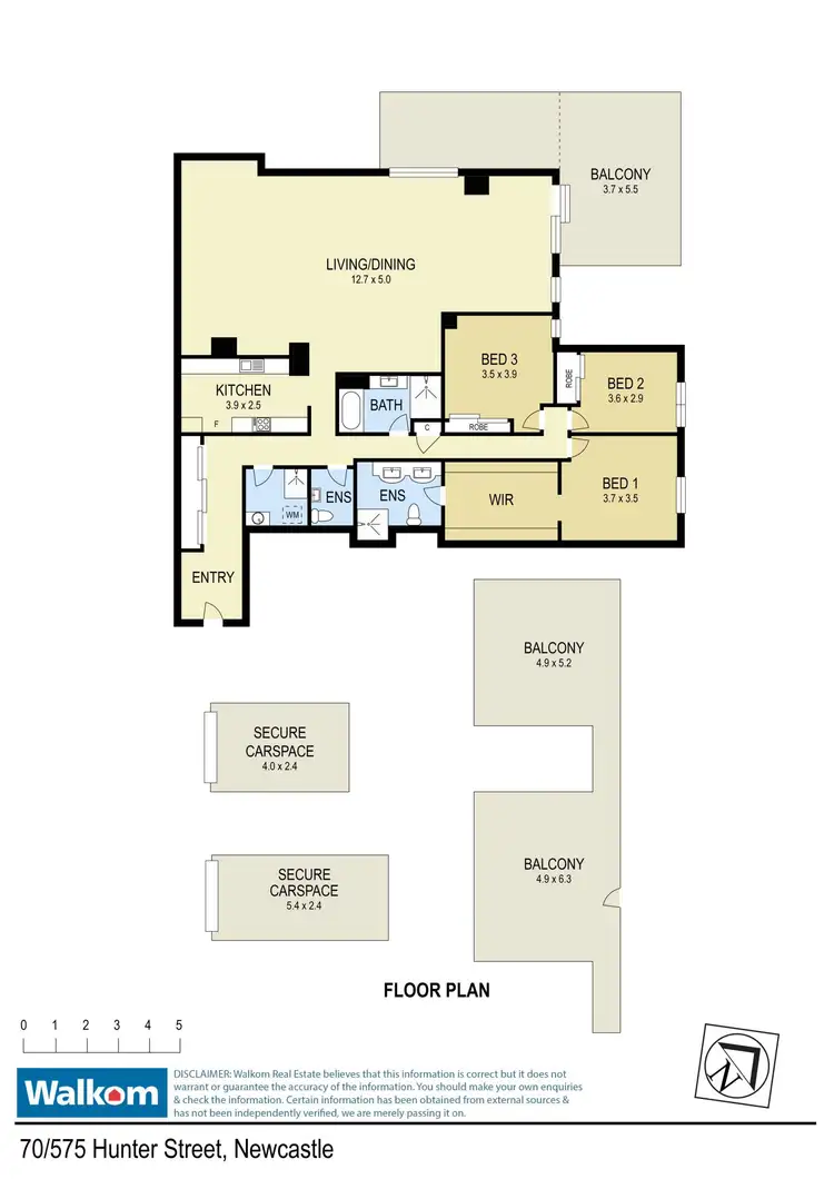 Floorplan of Homely apartment listing, 70/575 Hunter Street, Newcastle NSW 2300