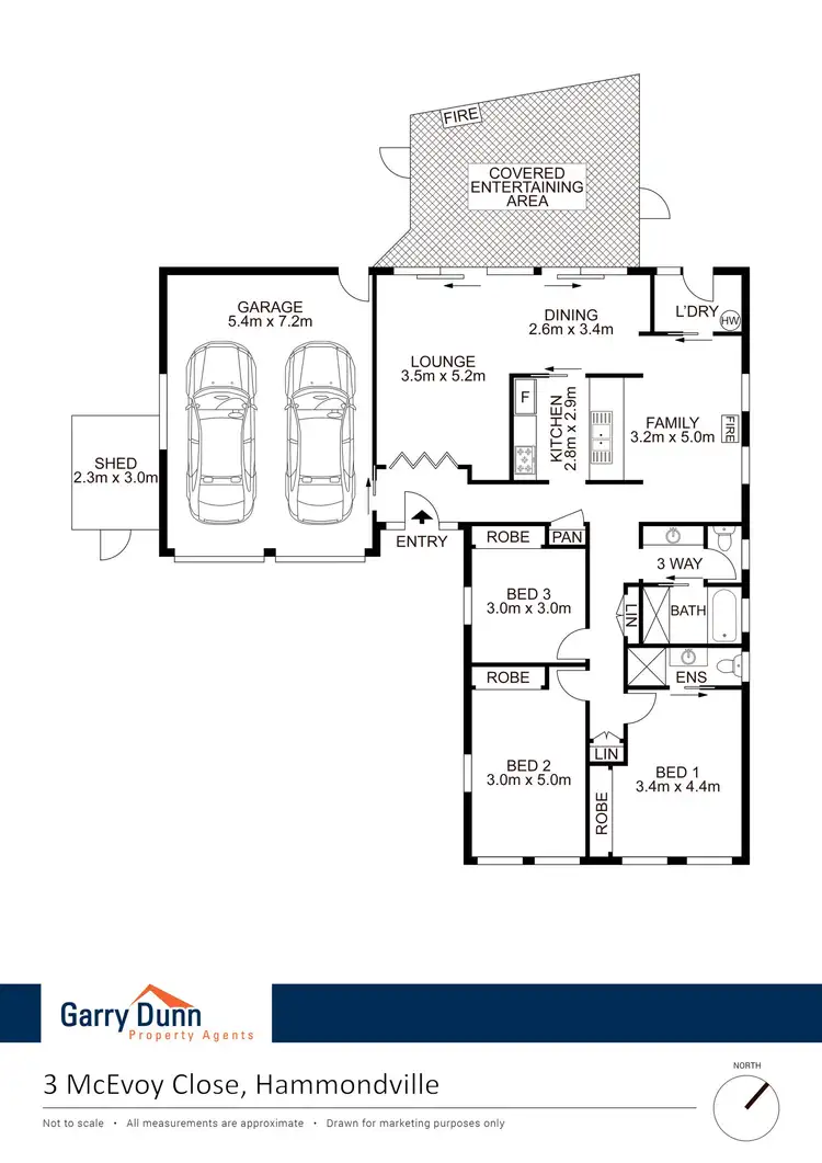 Floorplan of Homely house listing, 3 McEvoy Close, Hammondville NSW 2170