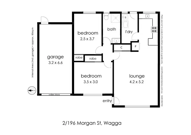 Floorplan of Homely unit listing, 2/196 Morgan Street, Wagga Wagga NSW 2650