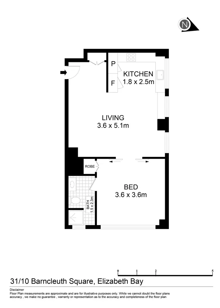 Floorplan of Homely apartment listing, 31/10 Barncleuth Square, Elizabeth Bay NSW 2011