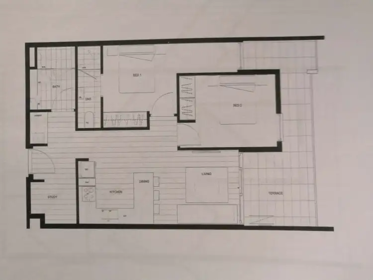 Floorplan of Homely apartment listing, 323/70 Batesford Road, Chadstone VIC 3148