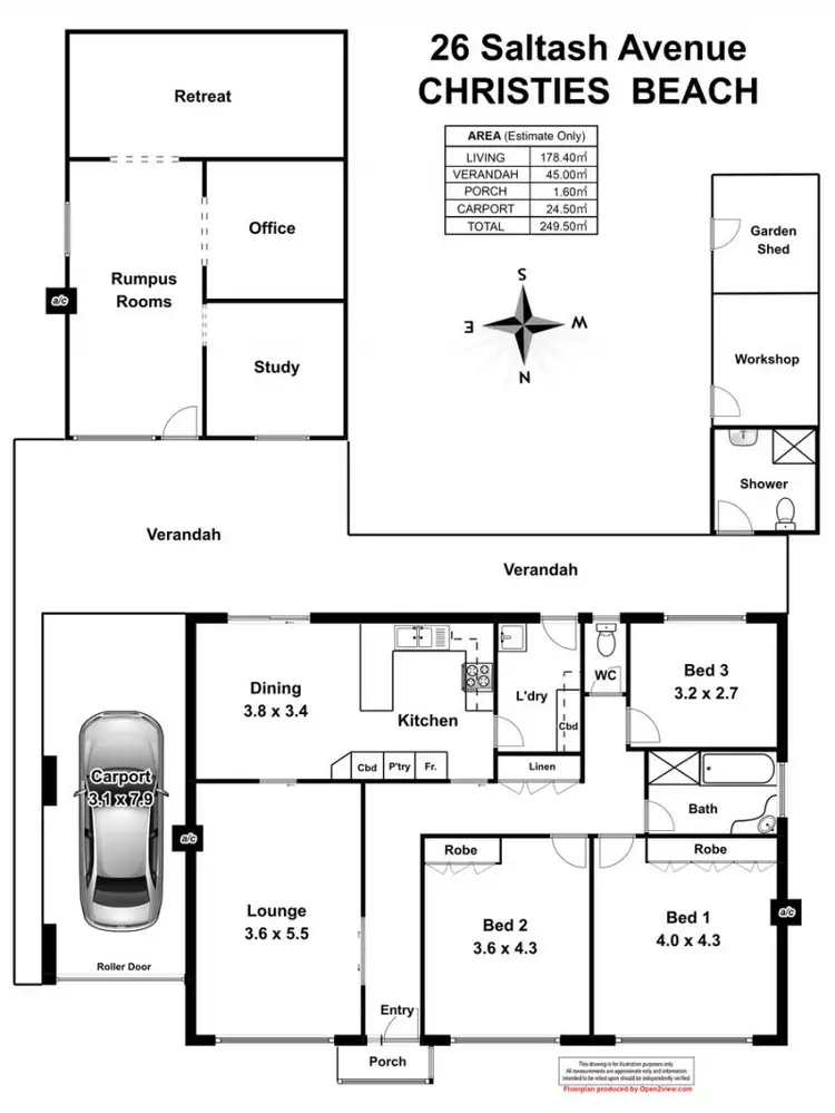 Floorplan of Homely house listing, 26 Saltash Avenue, Christies Beach SA 5165