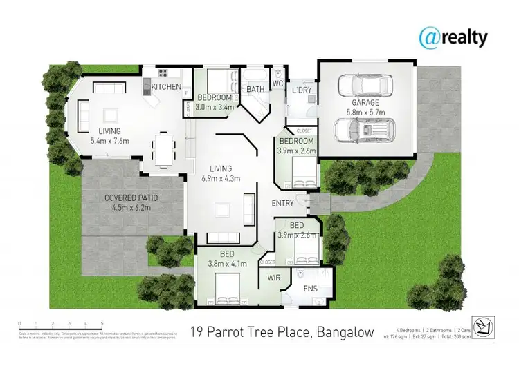 Floorplan of Homely house listing, 19 Parrot Tree Place, Bangalow NSW 2479