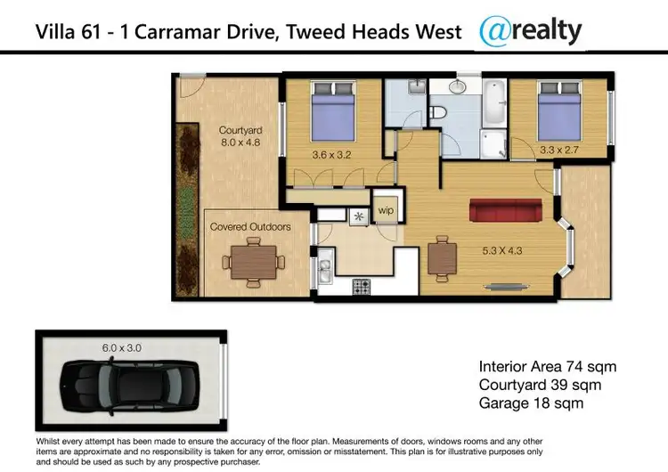 Floorplan of Homely villa listing, 61/1 Carramar Drive, Tweed Heads West NSW 2485