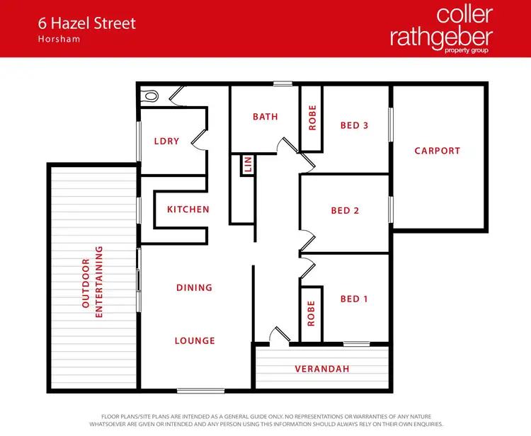 Floorplan of Homely house listing, 6 Hazel Street, Horsham VIC 3400