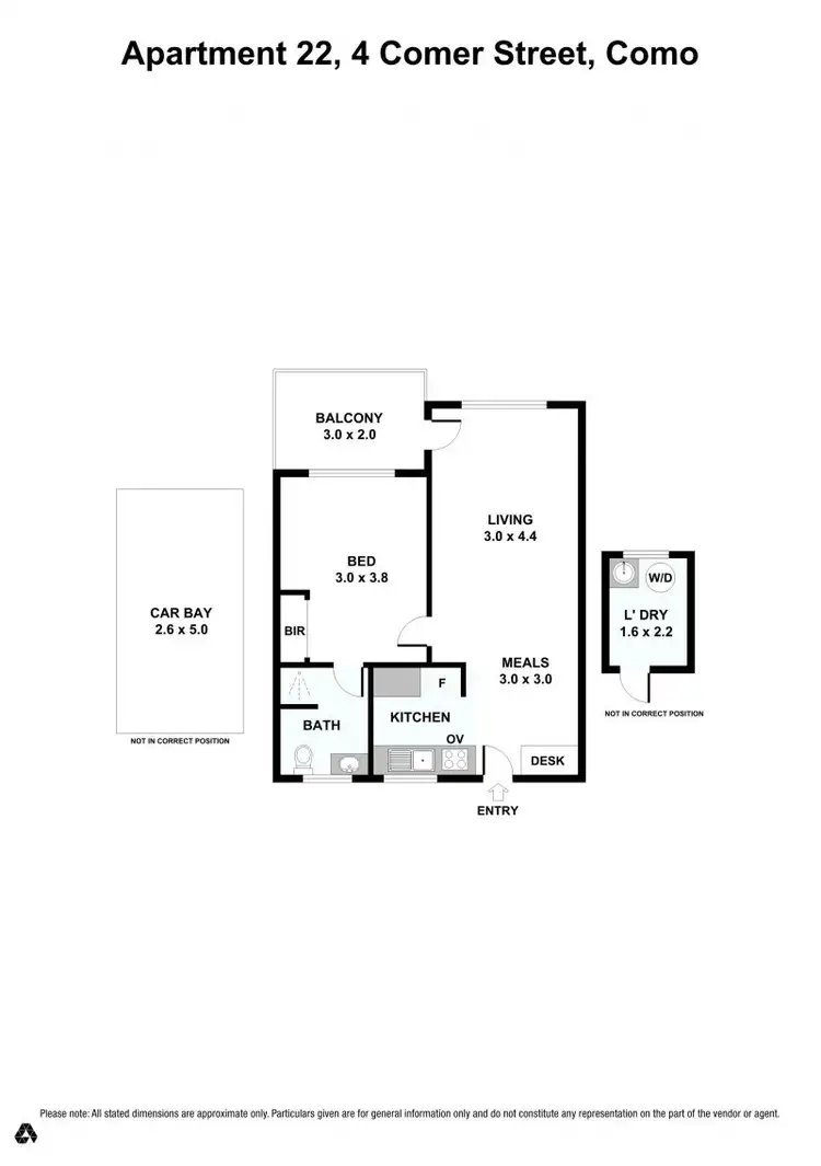 Floorplan of Homely unit listing, 22/4 Comer Street, Como WA 6152