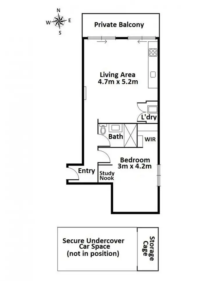 Floorplan of Homely apartment listing, 1/262 Heidelberg Road, Fairfield VIC 3078