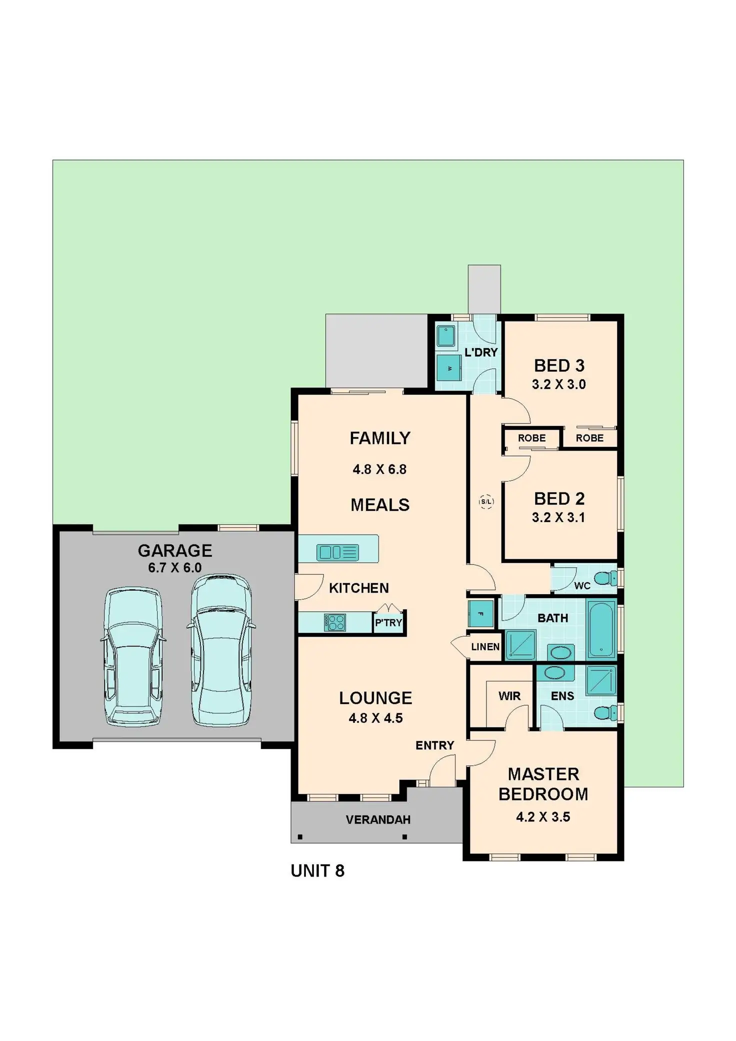 Floorplan of Homely unit listing, 8/4 Eden Place, Wallan VIC 3756