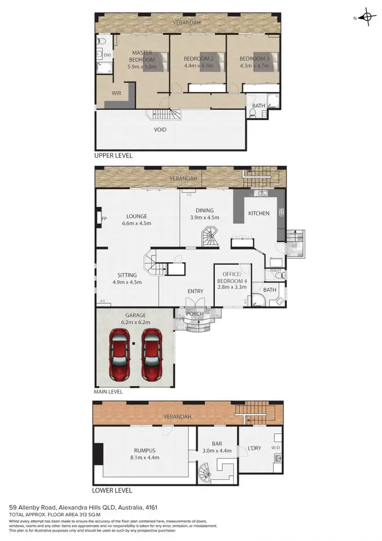 Floorplan of Homely house listing, 59 Allenby Road, Alexandra Hills QLD 4161