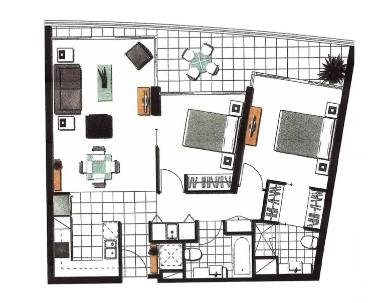 Floorplan of Homely unit listing, 605/18 Enderley Avenue, Surfers Paradise QLD 4217