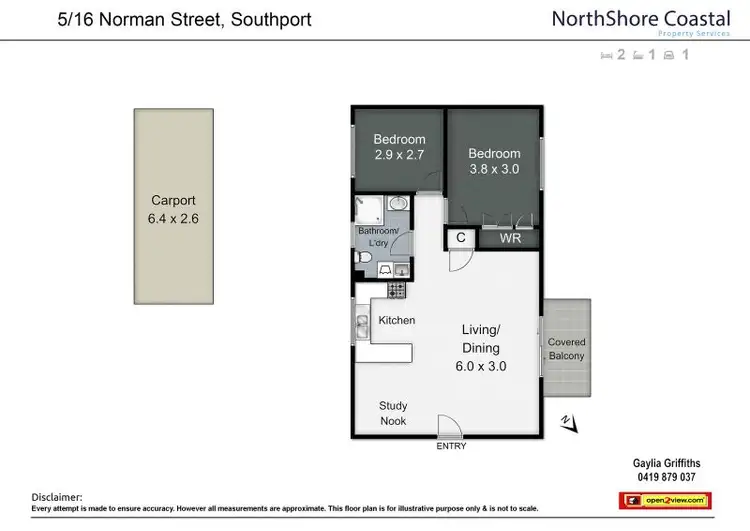 Floorplan of Homely unit listing, 5/16 Norman Street, Southport QLD 4215
