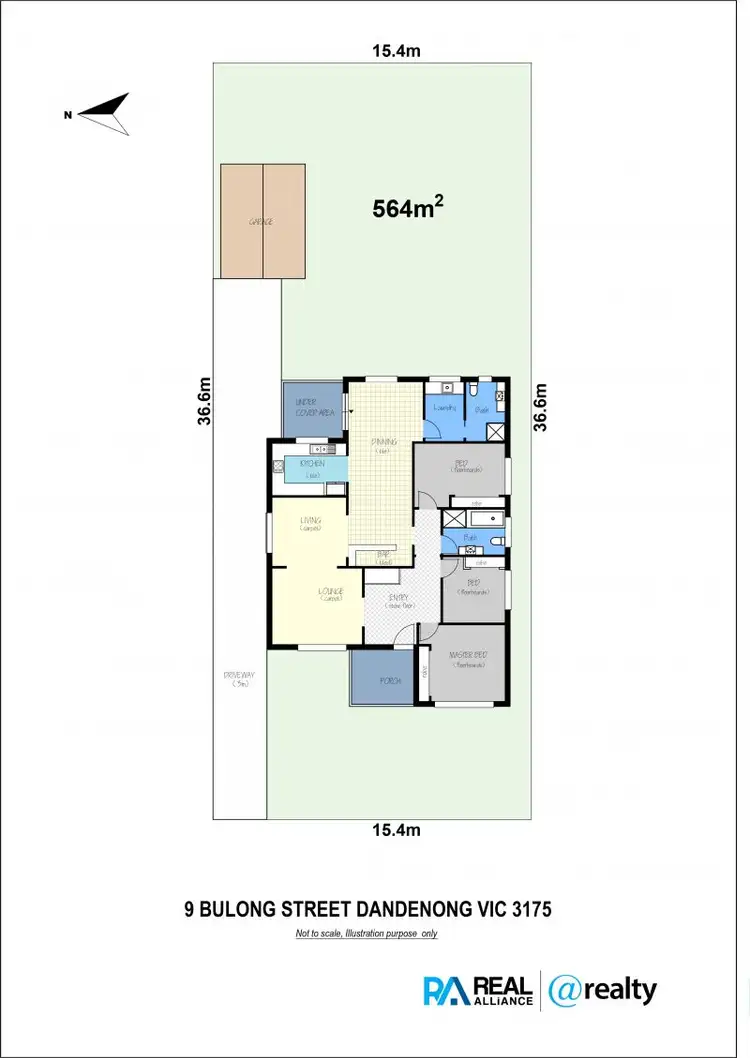 Floorplan of Homely house listing, 9 Bulong Street, Dandenong VIC 3175
