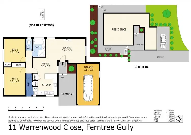 Floorplan of Homely unit listing, 11 Warrenwood Close, Ferntree Gully VIC 3156