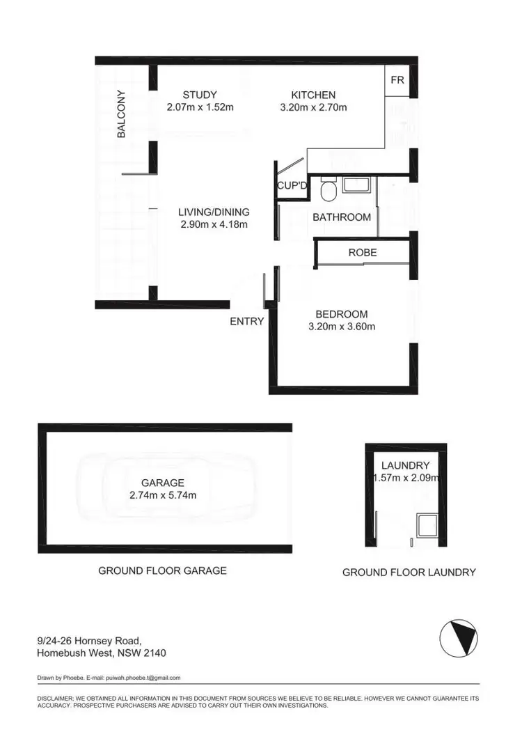 Floorplan of Homely unit listing, 9/24-26 Hornsey Road, Homebush West NSW 2140