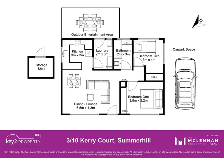 Floorplan of Homely unit listing, 3/10 Kerry Court, Summerhill TAS 7250