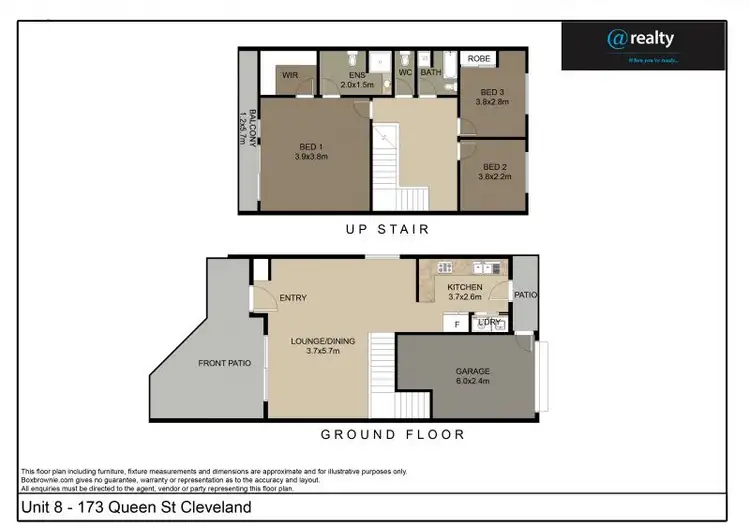 Floorplan of Homely townhouse listing, 8/169-173 Queen St, Cleveland QLD 4163