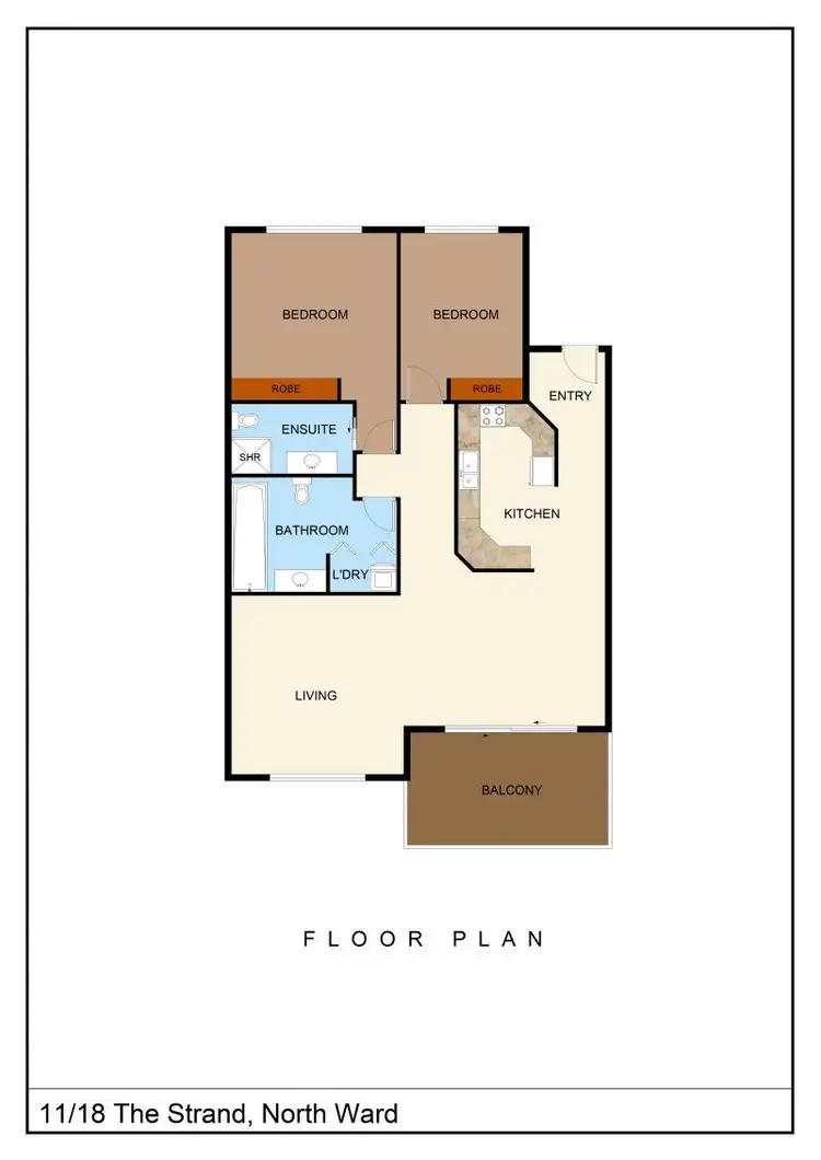 Floorplan of Homely apartment listing, 11/18 The Strand, North Ward QLD 4810