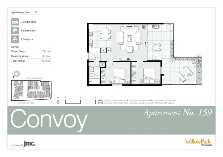 Floorplan of Homely unit listing, 12/50 Eucalyptus Drive, Maidstone VIC 3012