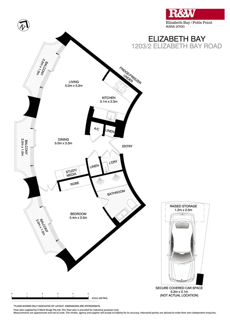 Floorplan of Homely apartment listing, 1203/2 Elizabeth Bay Road, Elizabeth Bay NSW 2011