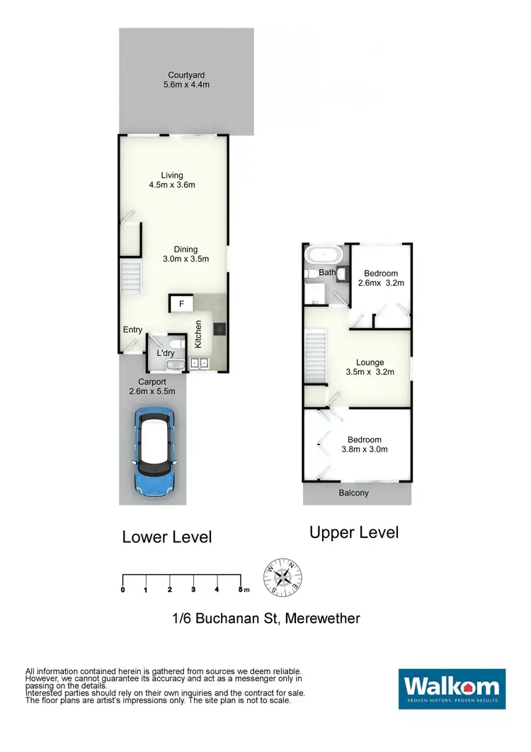 Floorplan of Homely townhouse listing, 1/6 Buchanan Street, Merewether NSW 2291