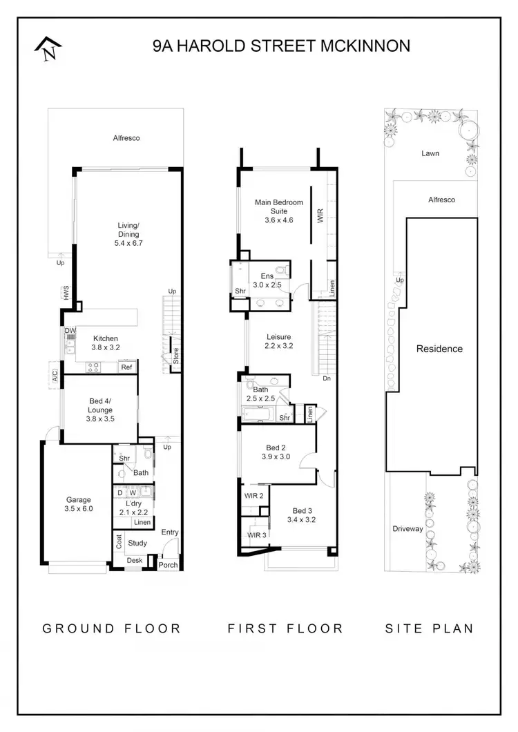 Floorplan of Homely townhouse listing, 9a Harold Street, Mckinnon VIC 3204