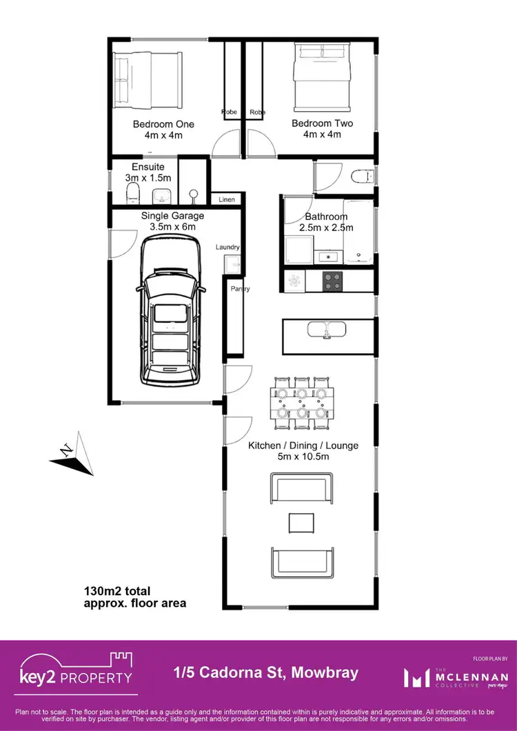 Floorplan of Homely unit listing, 1/5 Cadorna Street, Mowbray TAS 7248