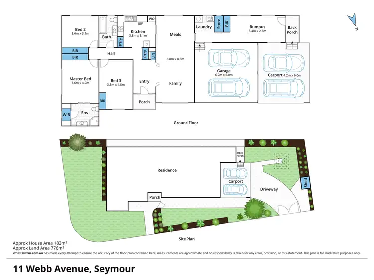Floorplan of Homely house listing, 11 Webb Avenue, Seymour VIC 3660