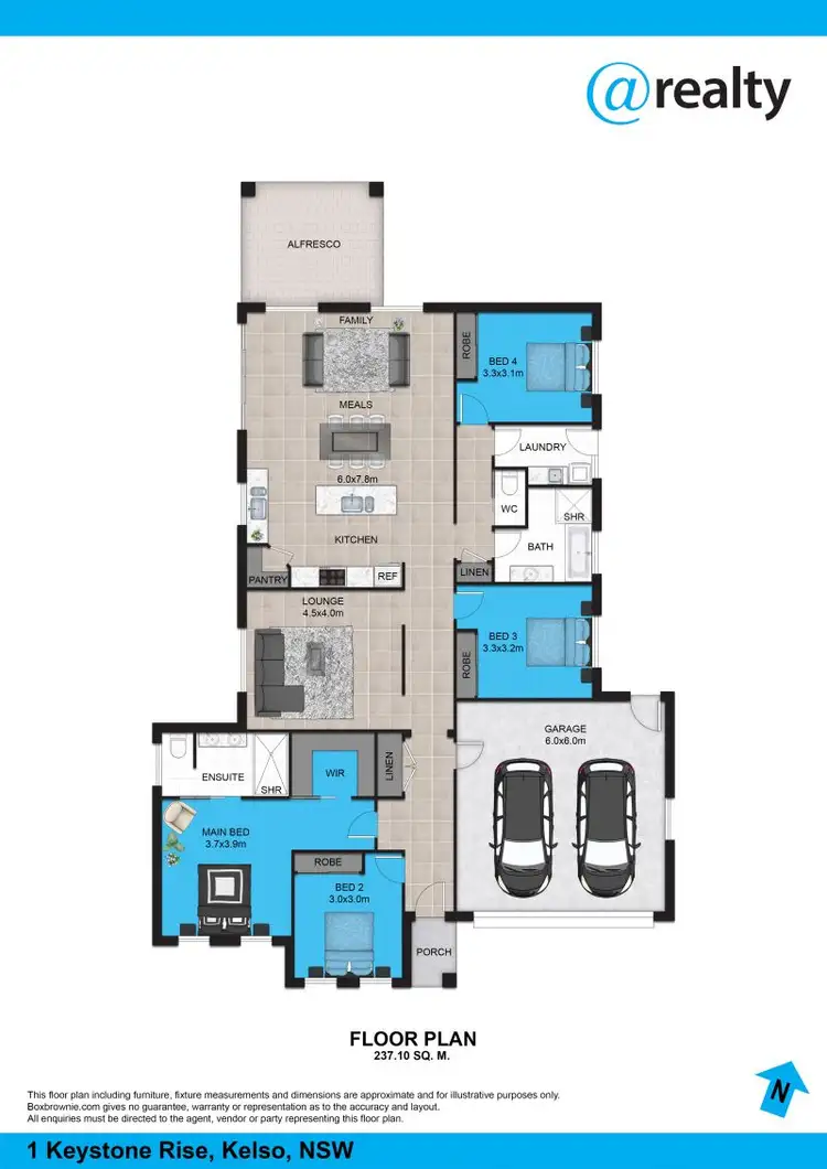 Floorplan of Homely house listing, 1 Keystone Rise, Kelso NSW 2795