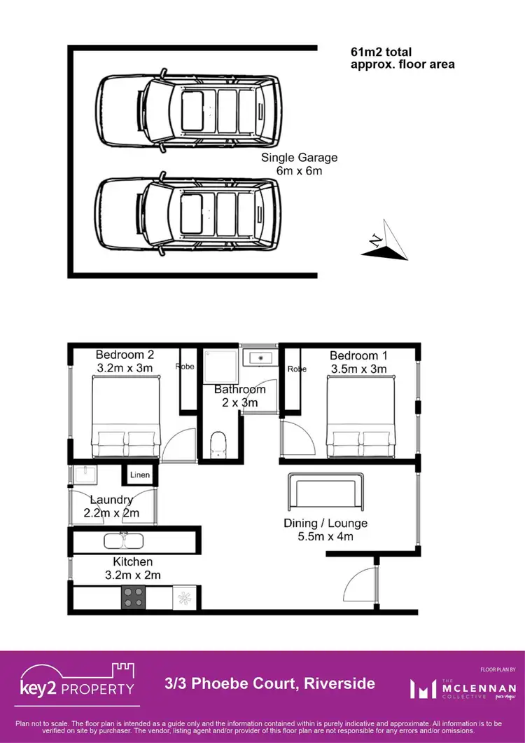 Floorplan of Homely unit listing, 3/3 Phoebe Court, Riverside TAS 7250