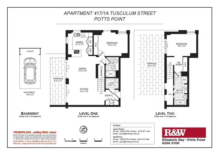 Floorplan of Homely apartment listing, 417/1A Tusculum, Potts Point NSW 2011