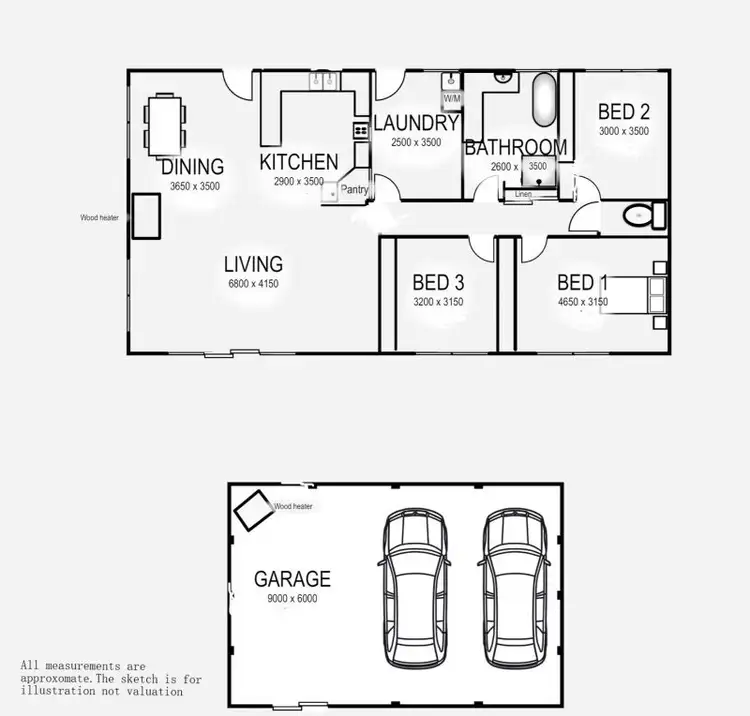 Floorplan of Homely rural property listing, 19 Mountain Place, Molesworth TAS 7140