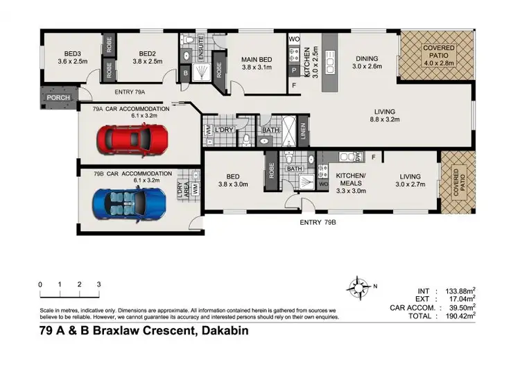 Floorplan of Homely semi-detached listing, 79 Braxlaw Crescent, Dakabin QLD 4503