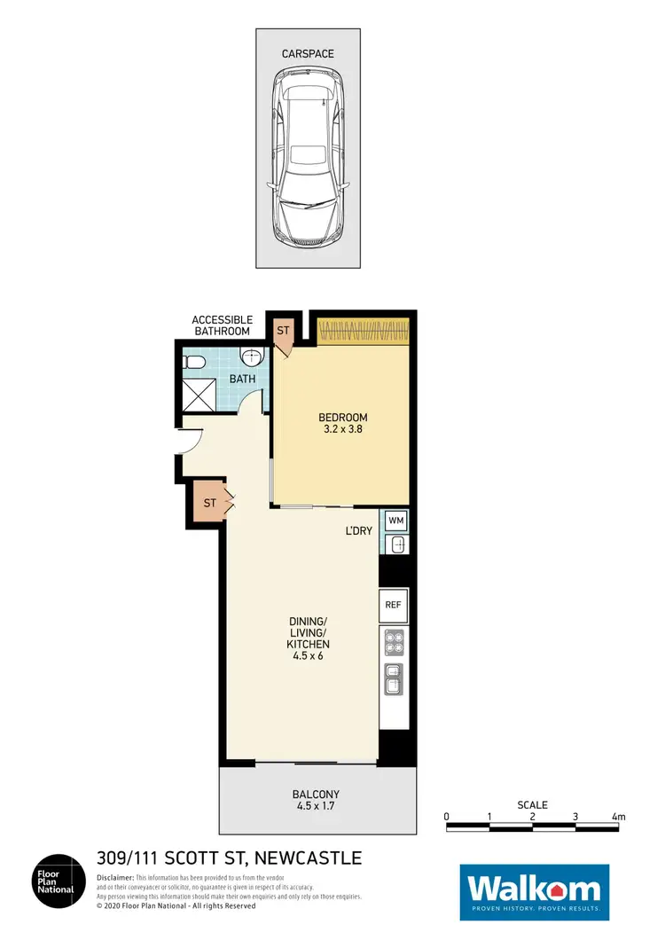 Floorplan of Homely apartment listing, 309/111 Scott Street, Newcastle NSW 2300