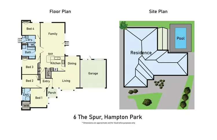 Floorplan of Homely house listing, 6 The Spur, Hampton Park VIC 3976