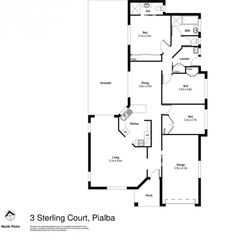 Floorplan of Homely house listing, 3 Sterling Court, Pialba QLD 4655