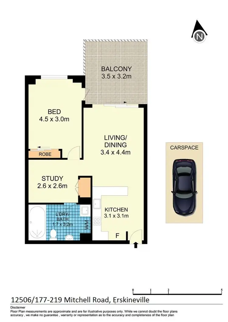 Floorplan of Homely apartment listing, 12506/177-219 Mitchell Road, Erskineville NSW 2043
