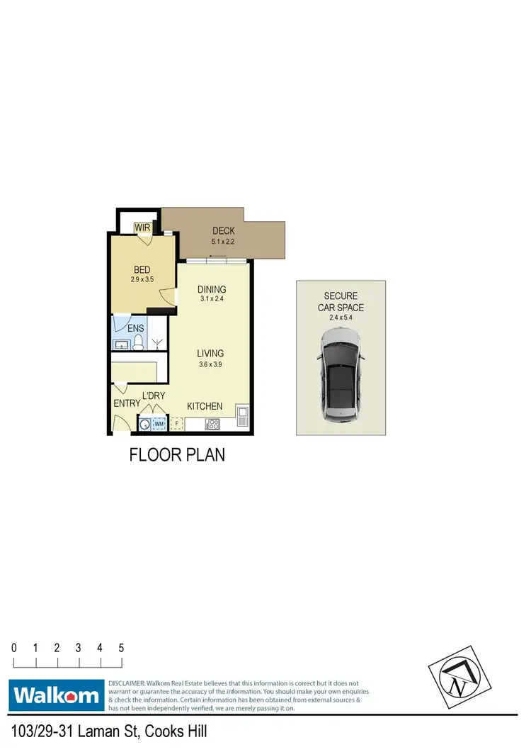 Floorplan of Homely apartment listing, 103/29-31 Laman Street, Cooks Hill NSW 2300
