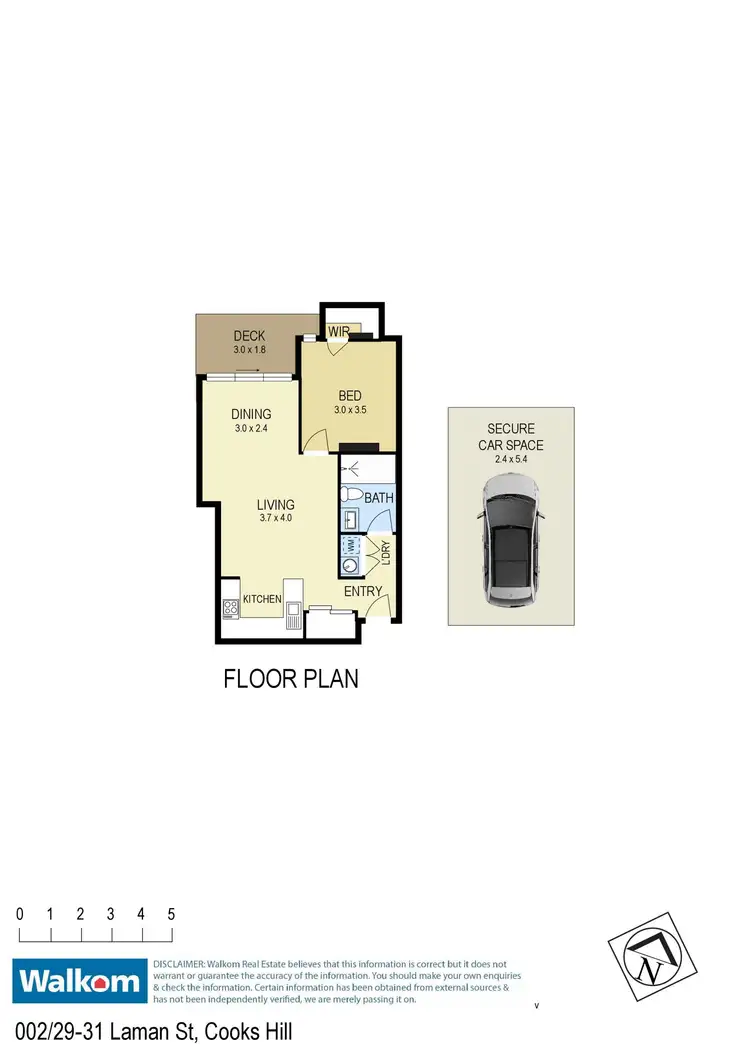 Floorplan of Homely apartment listing, 2/29-31 Laman Street, Cooks Hill NSW 2300
