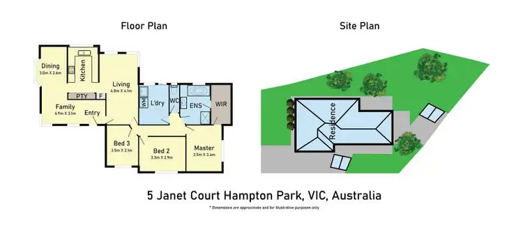 Floorplan of Homely house listing, 5 Janet Court, Hampton Park VIC 3976