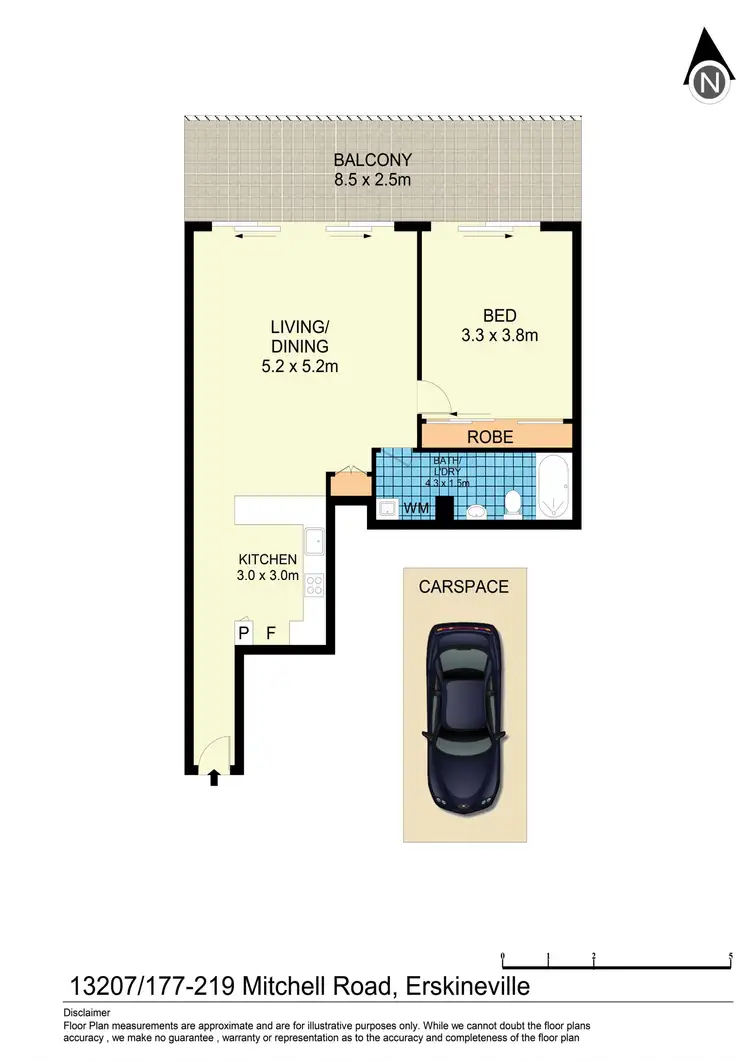 Floorplan of Homely apartment listing, 13207/177-219 Mitchell Road, Erskineville NSW 2043
