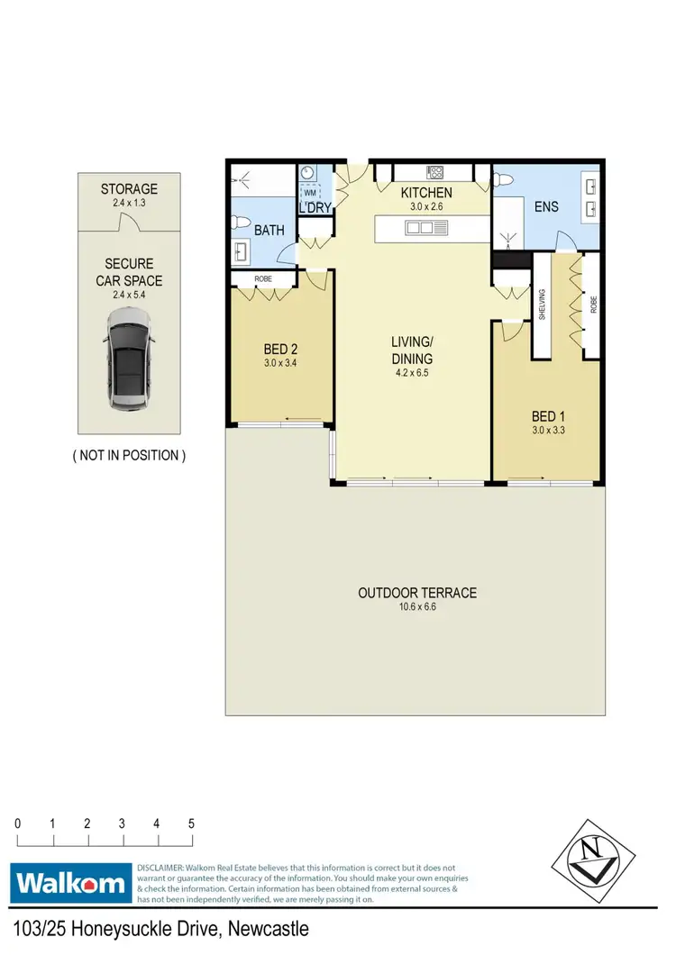Floorplan of Homely apartment listing, 103/25 Honeysuckle Drive, Newcastle NSW 2300