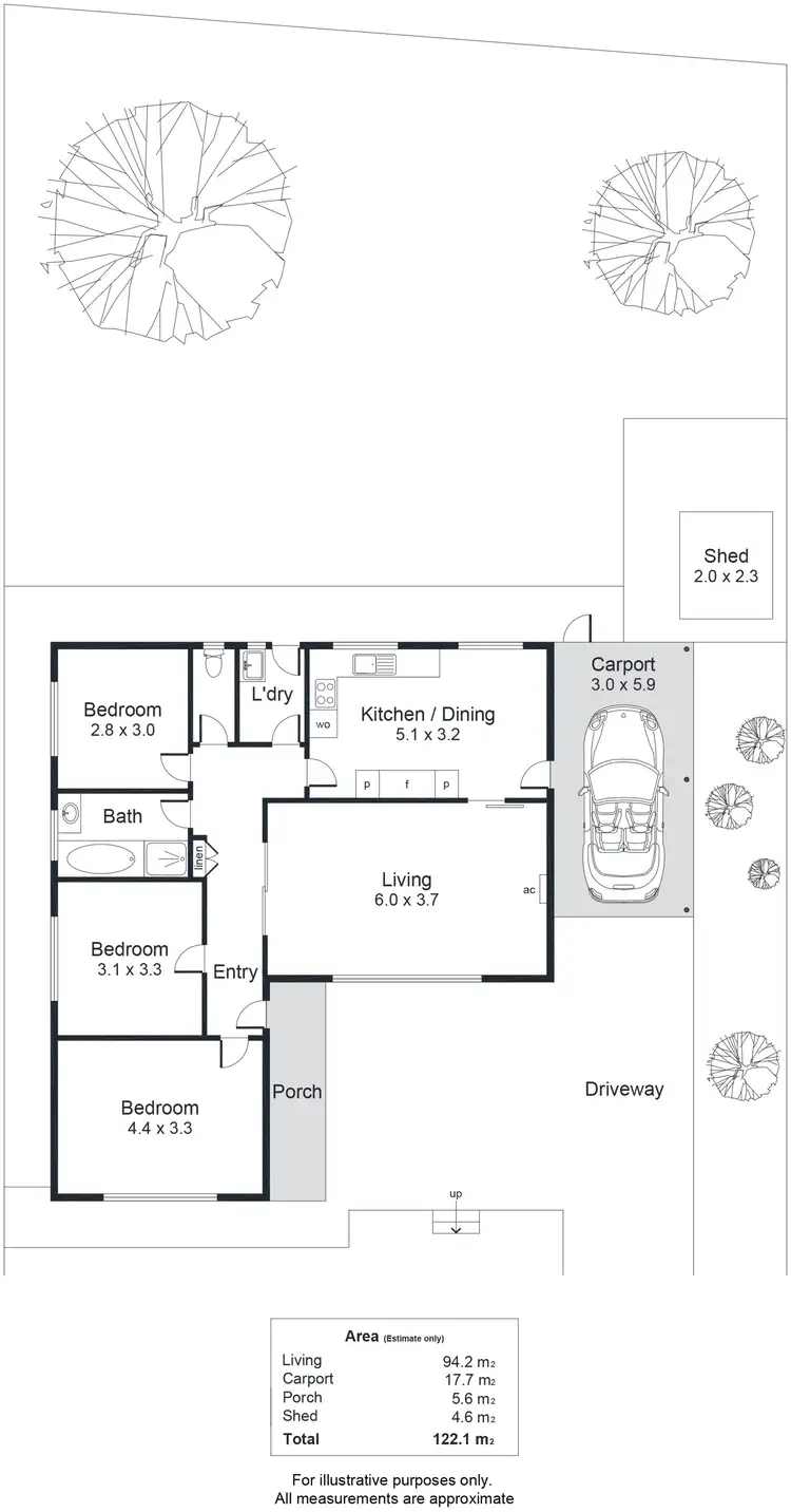 Floorplan of Homely house listing, 22 Underbank Grove, Hackham West SA 5163