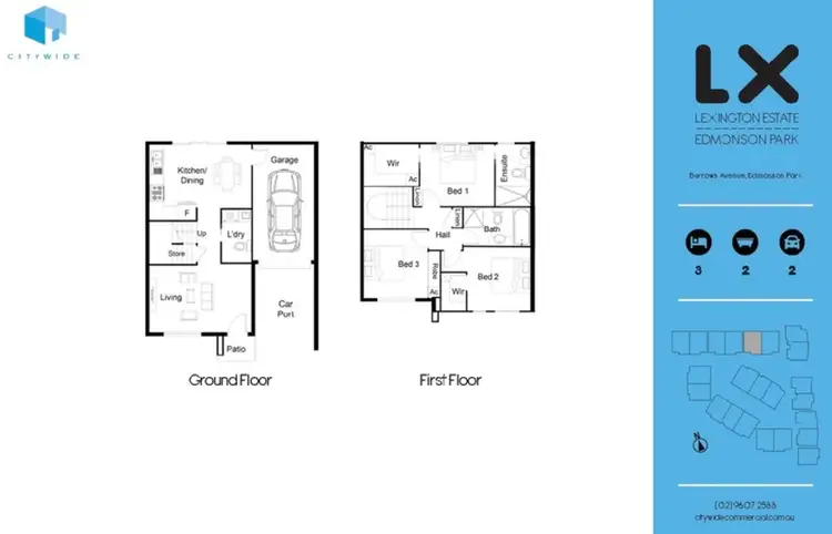 Floorplan of Homely townhouse listing, 40 Burrows Avenue, Edmondson Park NSW 2174